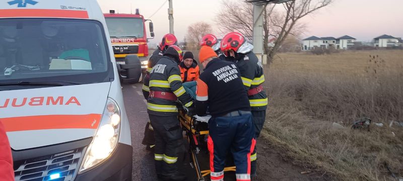 Imagine de la locul accidentului 