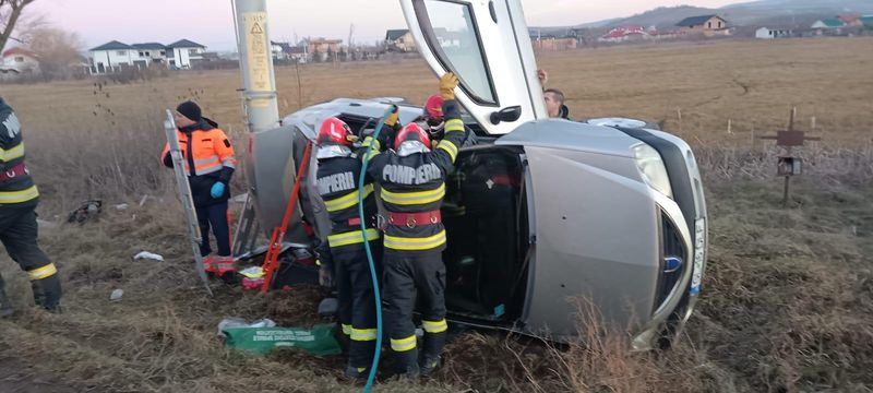 Imagine de la locul accidentului 