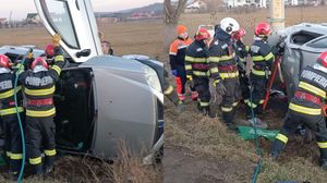 Imagine de la locul accidentului 