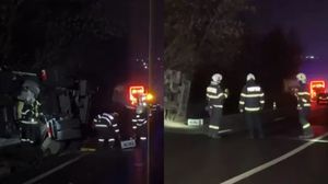 Imagini de la locul accidentului