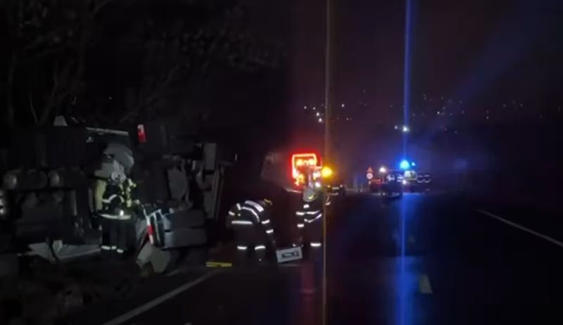 Imagini de la locul accidentului