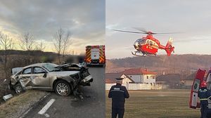 Imagine de la locul accidentului