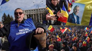 Protest în fața Guvernului: Mitingul s-a încheiat mai devreme! Sindicaliștii s-au retras pentru a nu fi asociați cu susținătorii lui Călin Georgescu
