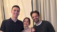 David Popovici, alături de iubita sa și Sebastian Stan