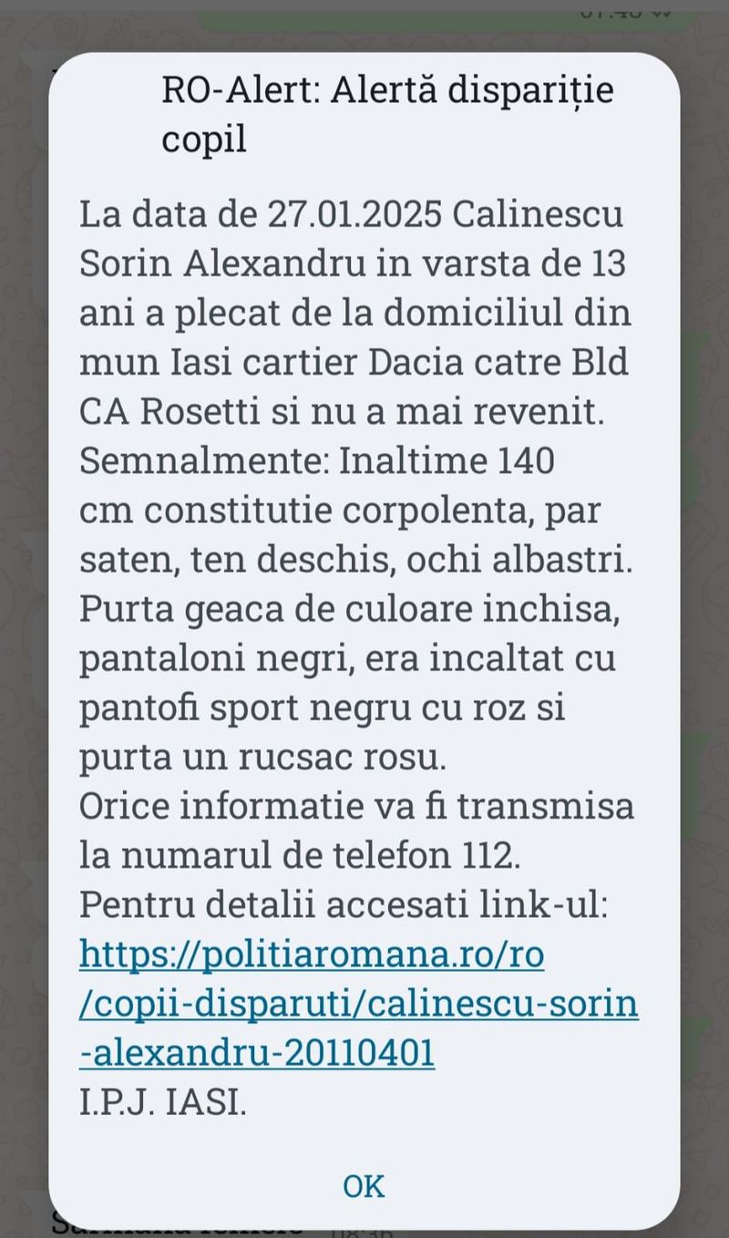 Mesaj RO-Alert