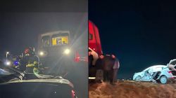 Accident feroviar în Iași! Un tren de călători a lovit o mașină, iar acum șoferița se află în stare gravă