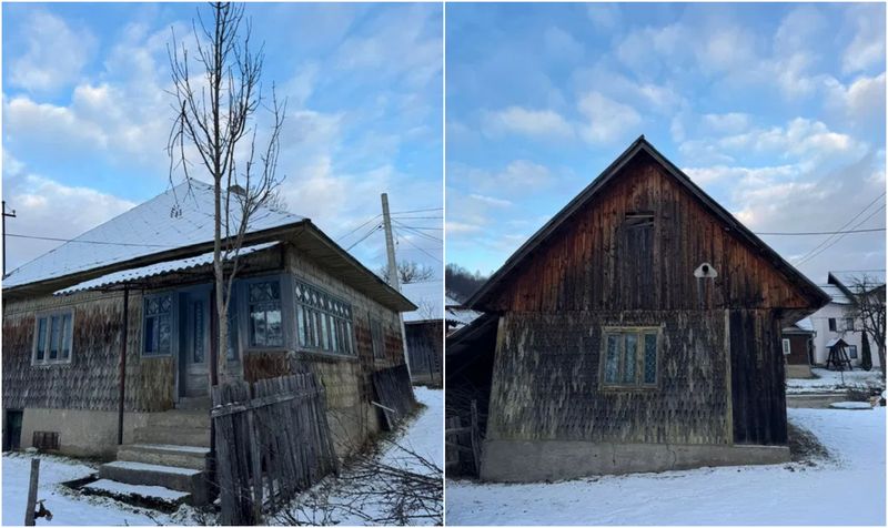 Casa din Maramureș, foto exterior Casa din Maramureș care se vinde cu DOAR 1.800 de euro