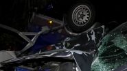 Imagine de la locul accidentului 
