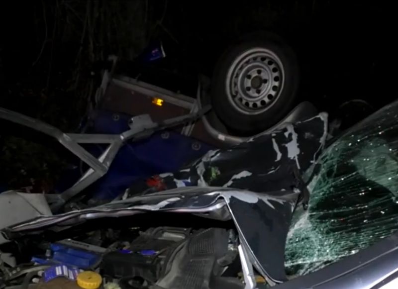 Imagine de la locul accidentului 