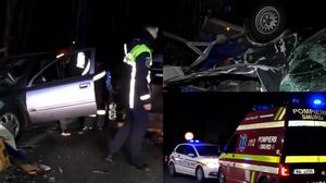 Imagine de la locul accidentului 