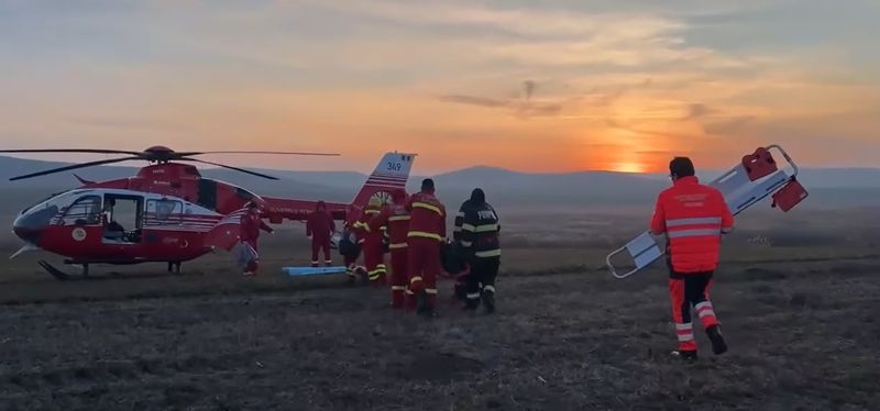 Imagini de la locul accidentului