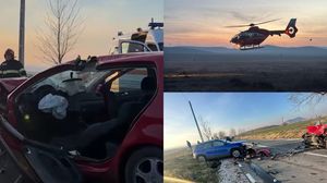 Imagini de la locul accidentului
