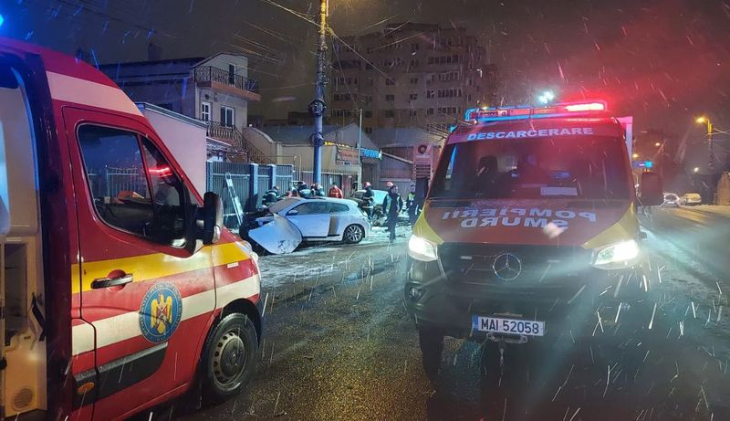 Imagini de la locul accidentului