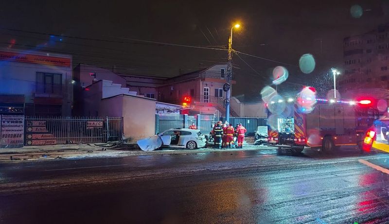 Imagini de la locul accidentului