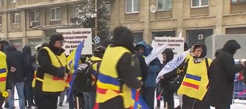 Protest al angajaților CFR