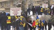 Protest al angajaților CFR
