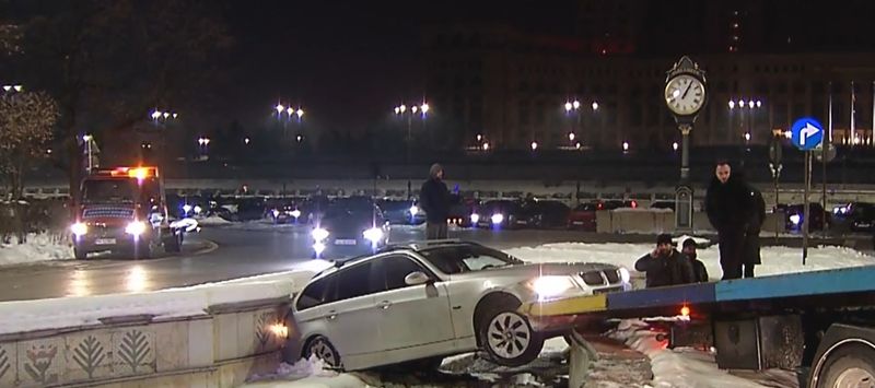 Imagini de la locul accidentului