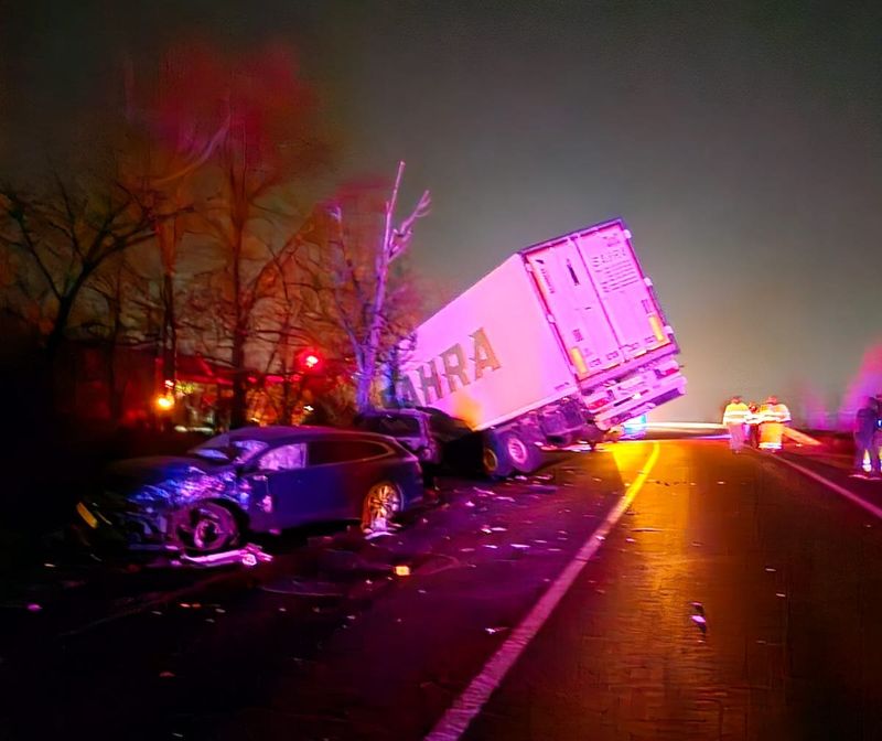 Imagini de la locul accidentului