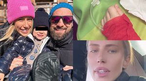 Gabriela Prisăcariu alături de Dani Oțil și fiul lor  Gabriela Prisăcariu alături de Dani Oțil și fiul lor