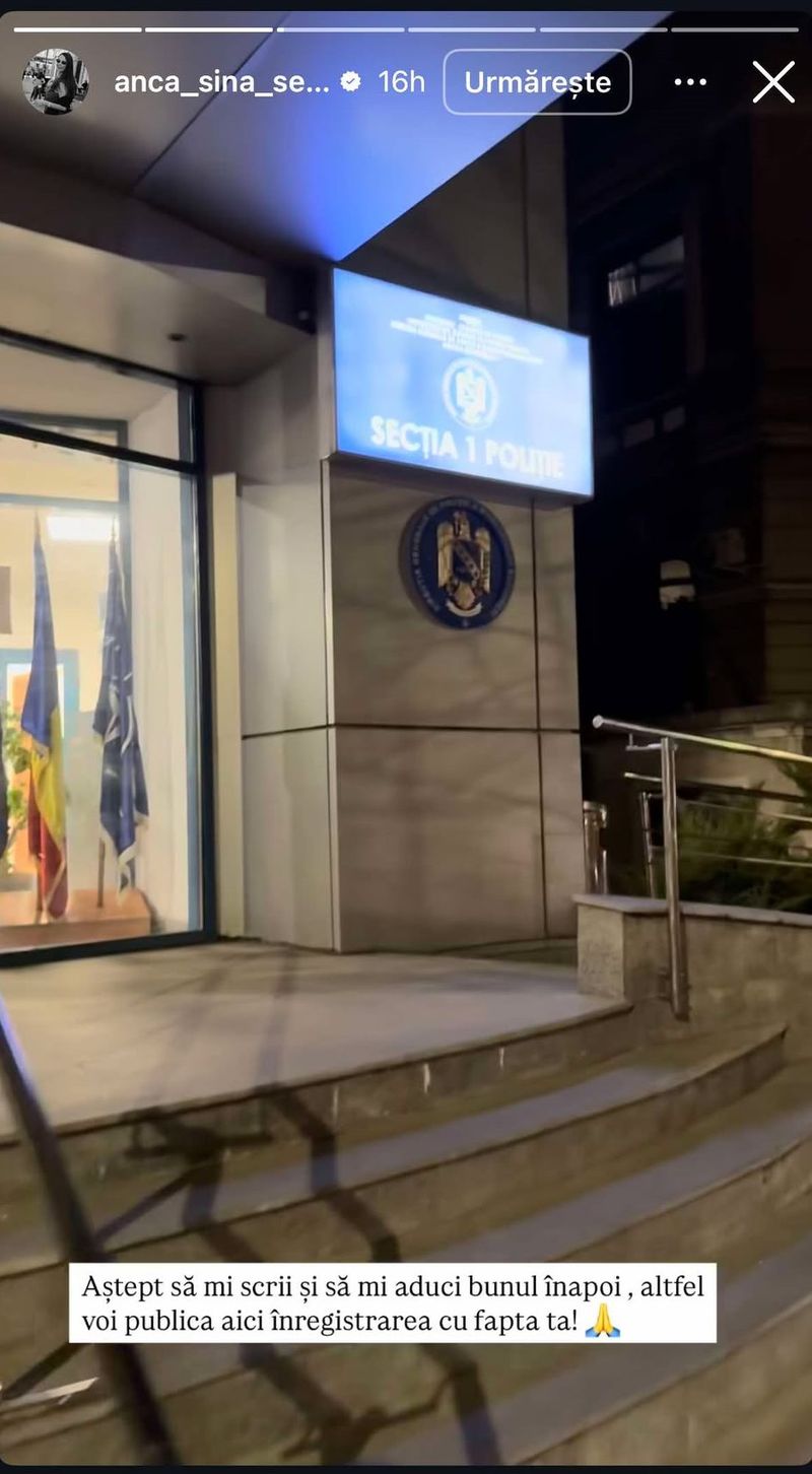 Anca Serea la poliție
