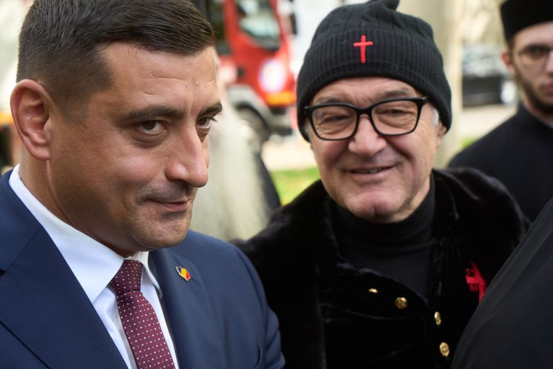 George Simion alături de Gigi Becali