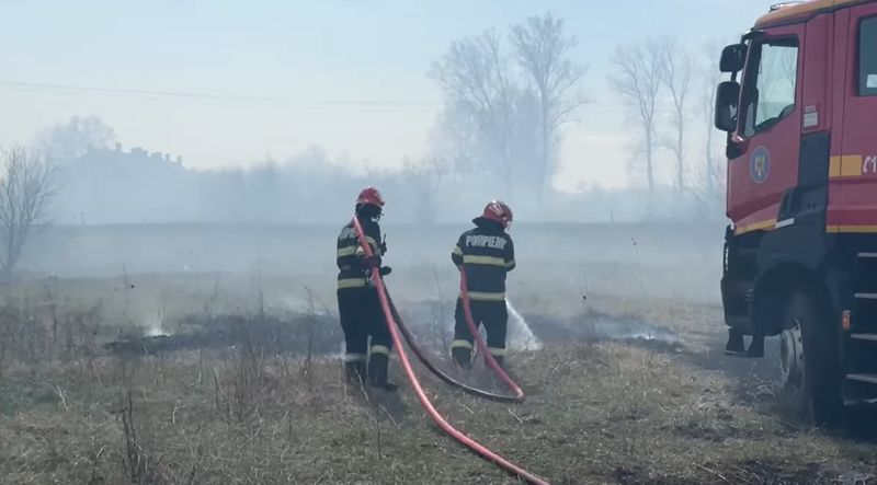 Incendiu în Delta Dunării