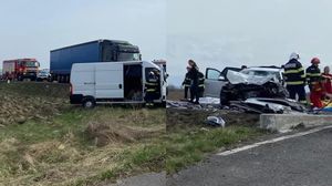 Imagine de la locul accidentului 