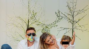 Emily Burghelea, alături de familia sa