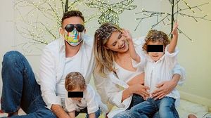Emily Burghelea, alături de familia sa