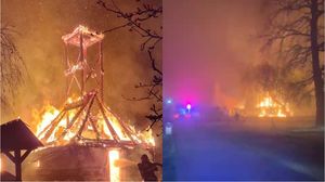 Biserica de lemn din Topla a ars complet! Data din anul 1746 și era unul dintre cele mai valoroase monumente religioase din Banat