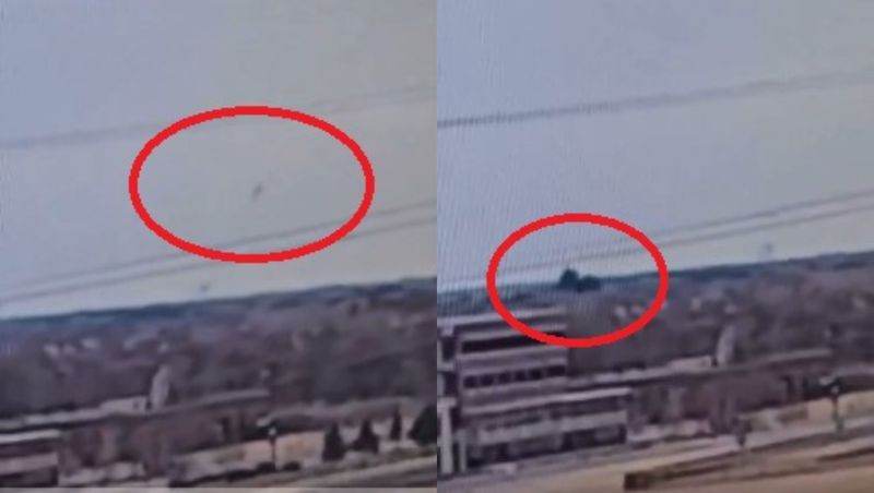 Momentul în care avionul s-a prăbușit
