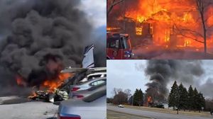Imagini din timpul incendiului