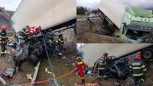 Imagini de la locul accidentului