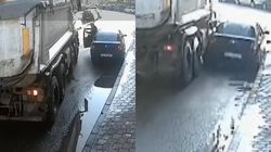 O femeie din Suceava, la un pas de tragedie, după ce a coborât din mașină fără să se asigure! Șoferul unui camion a târăt-o câțiva metri