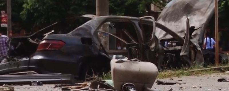 Imagine de la locul crimei din Arad