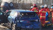 Imagini de la locul accidentului