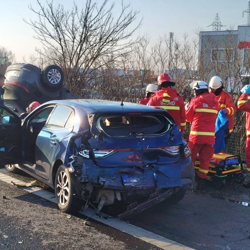 Imagini de la locul accidentului