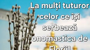 Felicitări de Florii 2025. Poze cu text, mesaje și urări pentru sărbătoriții zilei de 13 aprilie: „Cu ocazia sărbătoririi numelui primiți un călduros „La mulți ani”, multă sănătate, multe realizări și tot ce vă doriți lângă cei dragi!”