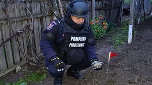 Grenadă de mână defensivă, rămasă neexplodată