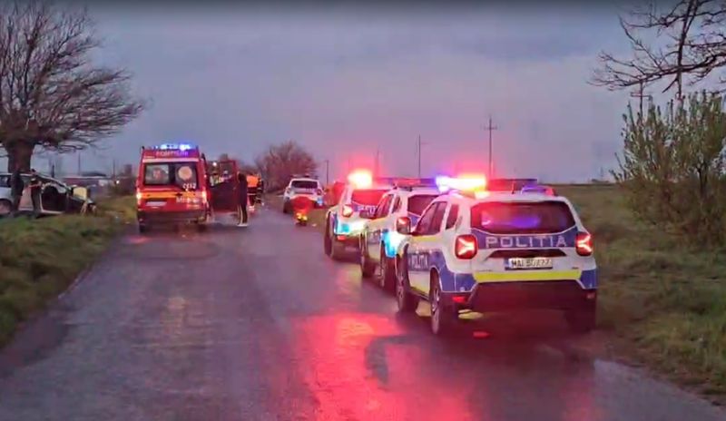 Imagini de la locul accidentului