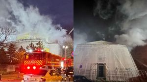 Imagini de la locul incendiului din București