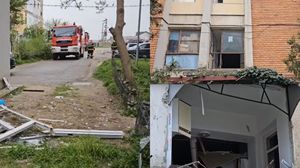 Imagini de la locul exploziei