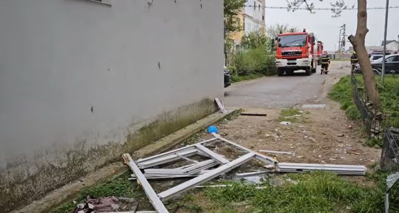 Imagini de la locul exploziei