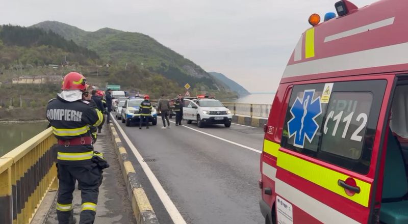 Imagini de la locul accidentului