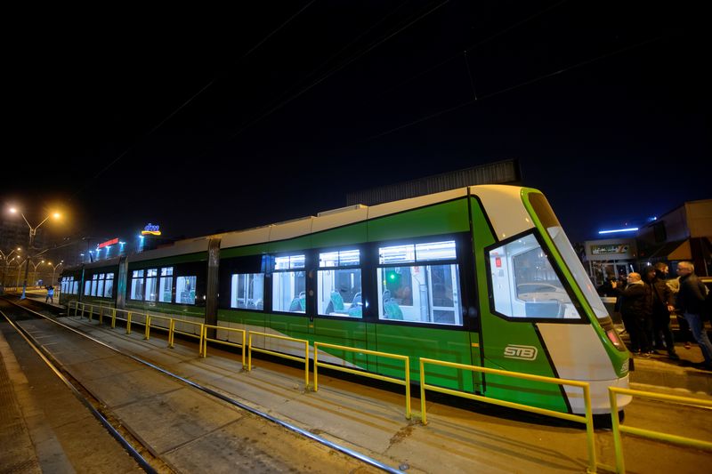 Tramvai în mers