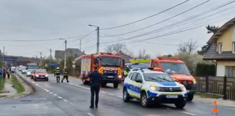 Imagini de la locul accidentului