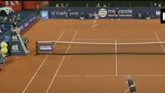 Imagine din timpul meciului dintre Harriet Dart și Loïs Boisson 