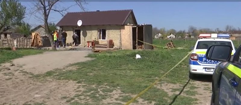 Imagine de la locul crimei din Constanța