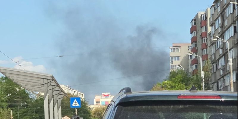 Imagini de la locul incendiului