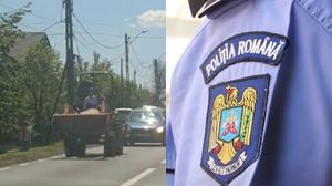 Minor de șapte ani, la volanul unui tractor